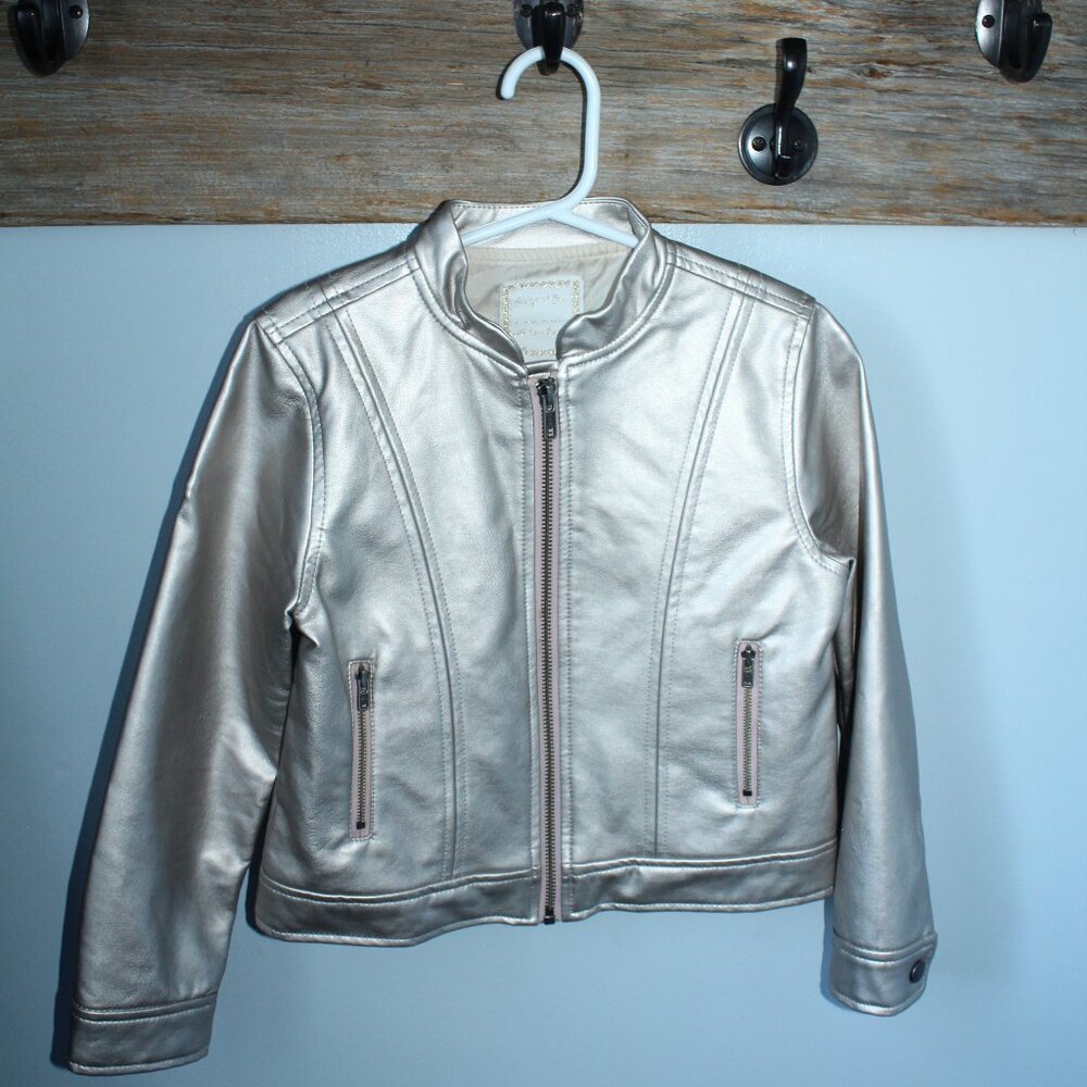 ☀️ 4/$20 Gymboree Size S 5/6 Rose Gold Shimmer Jacket Coat